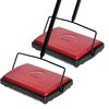 Alpine Industries Triple Brush Floor and Carpet Sweeper, Red, PK2 ALP469-RED-2pk